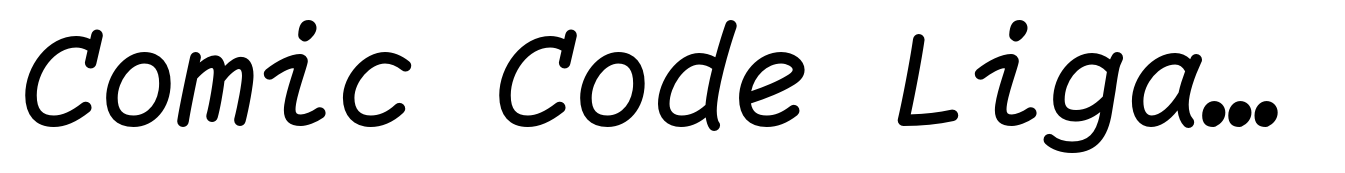 Comic Code Ligatures Medium Italic